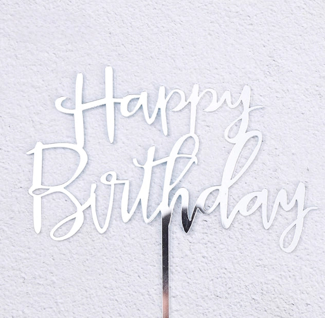 Acrylic Happy Birthday Cake Topper