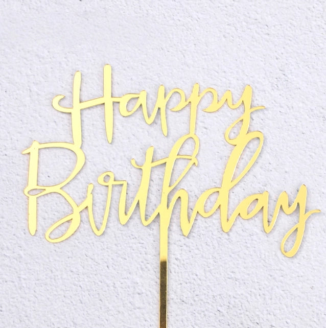 Acrylic Happy Birthday Cake Topper