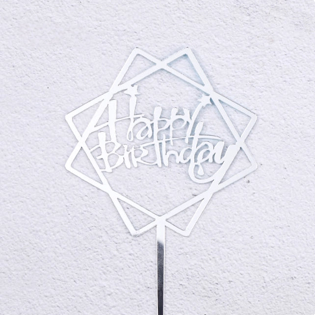 Acrylic Happy Birthday Cake Topper