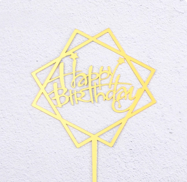 Acrylic Happy Birthday Cake Topper
