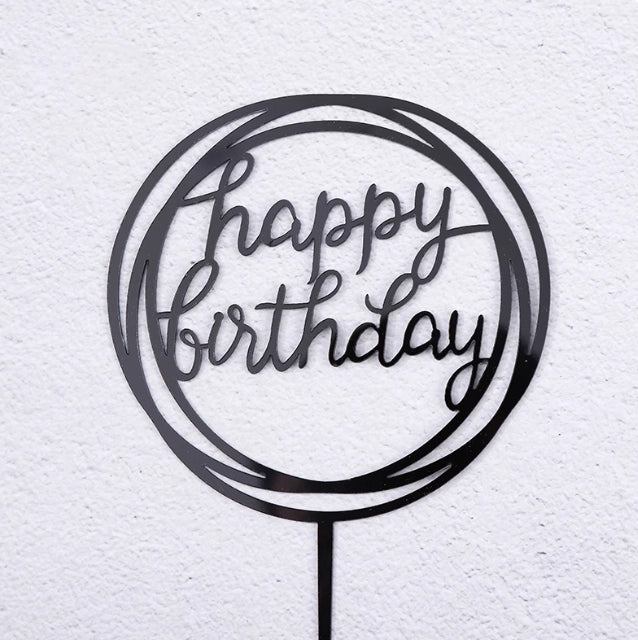 Acrylic Happy Birthday Cake Topper