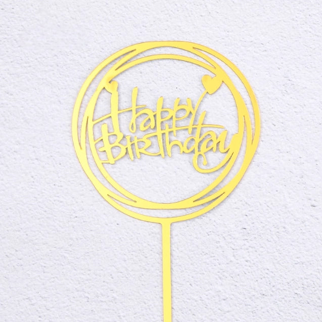 Acrylic Happy Birthday Cake Topper