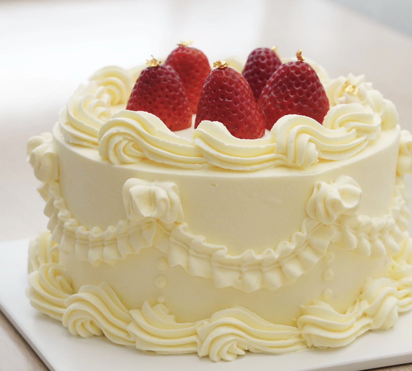 Strawberry Vintage Fresh Cream Cake