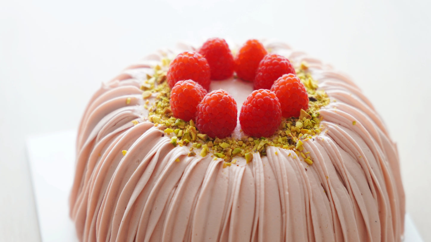 覆盆子開心果雲朵蛋糕