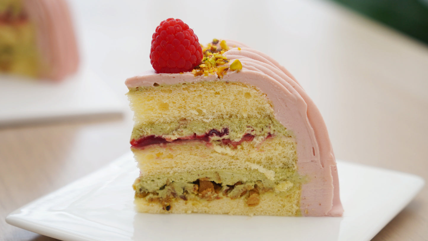 覆盆子開心果雲朵蛋糕