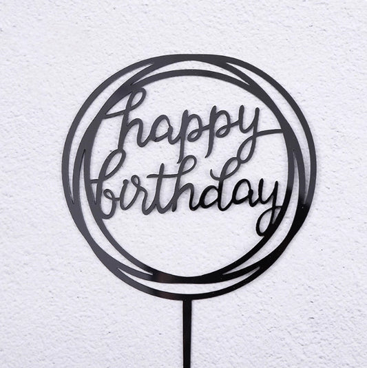 Acrylic Happy Birthday Cake Topper